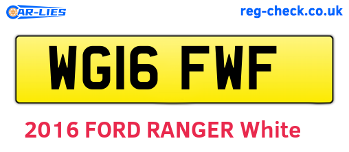 WG16FWF are the vehicle registration plates.