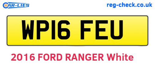 WP16FEU are the vehicle registration plates.