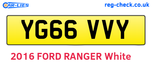 YG66VVY are the vehicle registration plates.