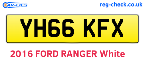 YH66KFX are the vehicle registration plates.