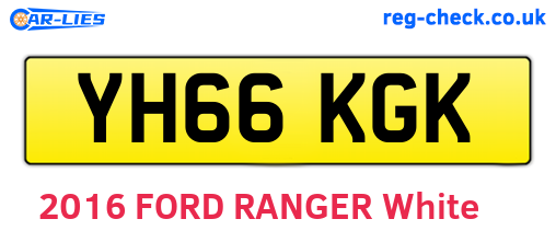 YH66KGK are the vehicle registration plates.