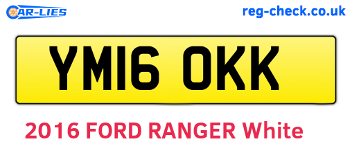 YM16OKK are the vehicle registration plates.