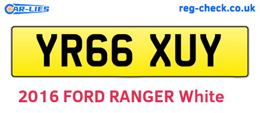 YR66XUY are the vehicle registration plates.