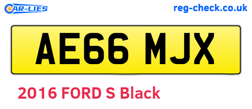 AE66MJX are the vehicle registration plates.