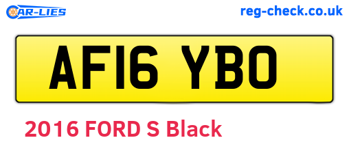 AF16YBO are the vehicle registration plates.
