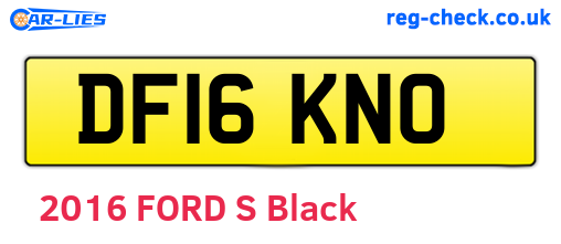 DF16KNO are the vehicle registration plates.