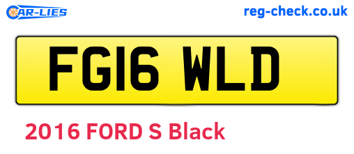 FG16WLD are the vehicle registration plates.