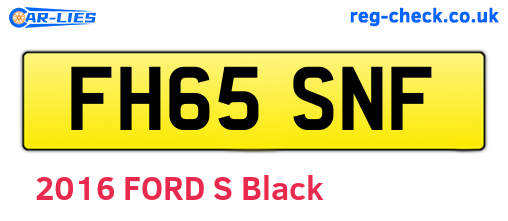 FH65SNF are the vehicle registration plates.