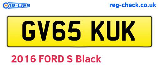 GV65KUK are the vehicle registration plates.