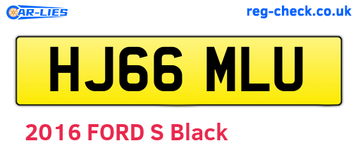 HJ66MLU are the vehicle registration plates.