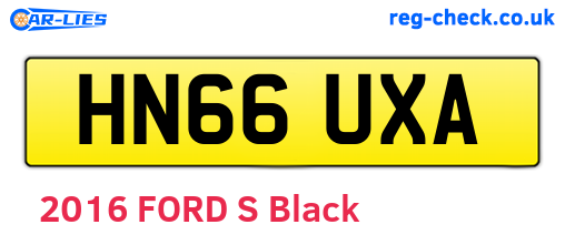 HN66UXA are the vehicle registration plates.