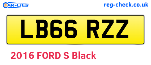 LB66RZZ are the vehicle registration plates.