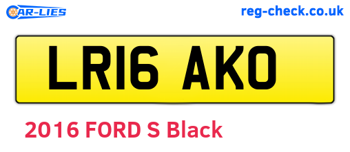 LR16AKO are the vehicle registration plates.
