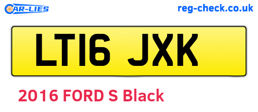 LT16JXK are the vehicle registration plates.