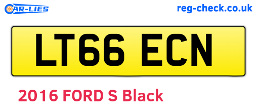 LT66ECN are the vehicle registration plates.