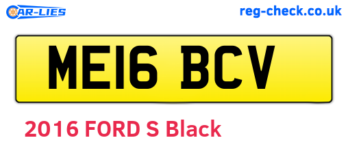ME16BCV are the vehicle registration plates.