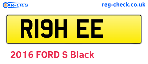 R19HEE are the vehicle registration plates.
