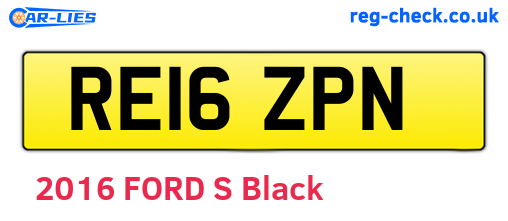 RE16ZPN are the vehicle registration plates.