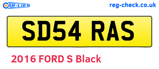 SD54RAS are the vehicle registration plates.