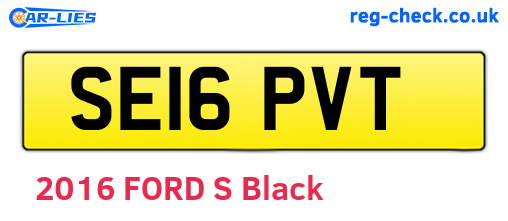 SE16PVT are the vehicle registration plates.