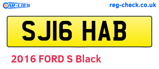 SJ16HAB are the vehicle registration plates.