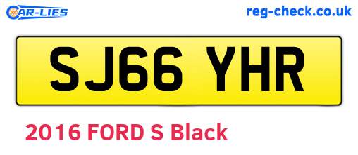 SJ66YHR are the vehicle registration plates.