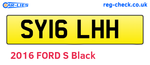 SY16LHH are the vehicle registration plates.