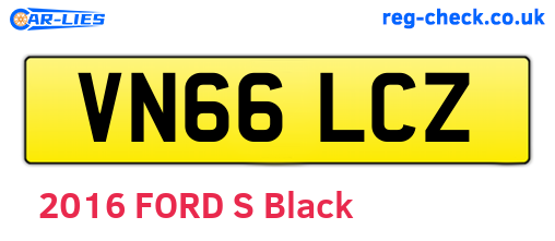 VN66LCZ are the vehicle registration plates.