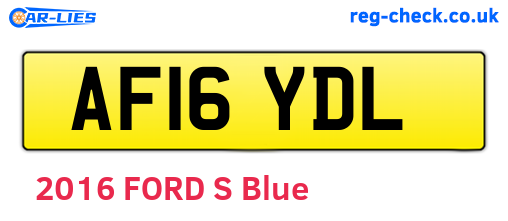 AF16YDL are the vehicle registration plates.