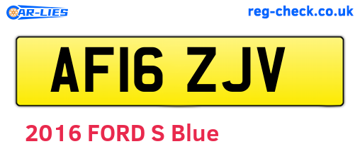 AF16ZJV are the vehicle registration plates.