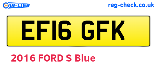EF16GFK are the vehicle registration plates.