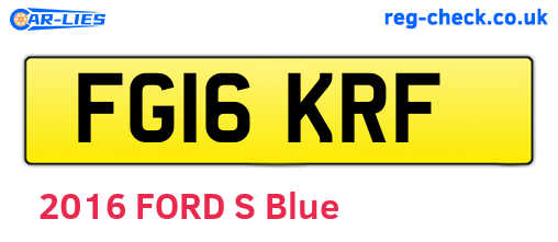 FG16KRF are the vehicle registration plates.