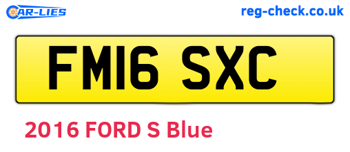 FM16SXC are the vehicle registration plates.