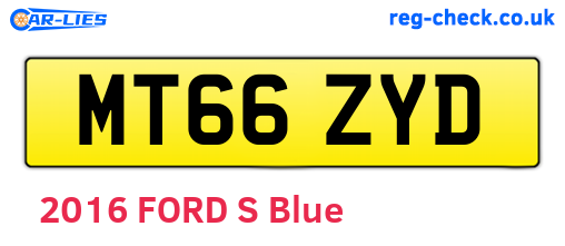 MT66ZYD are the vehicle registration plates.