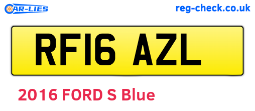 RF16AZL are the vehicle registration plates.
