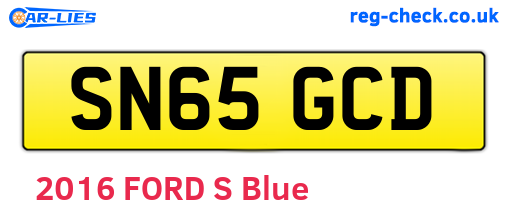 SN65GCD are the vehicle registration plates.