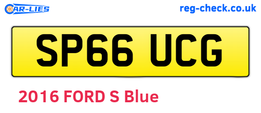 SP66UCG are the vehicle registration plates.