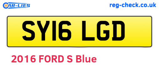 SY16LGD are the vehicle registration plates.