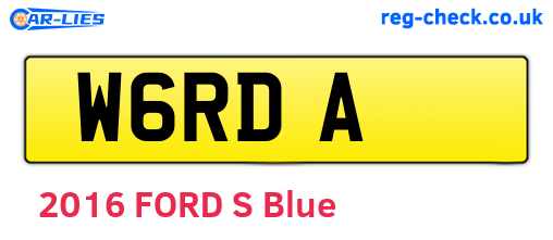 W6RDA are the vehicle registration plates.