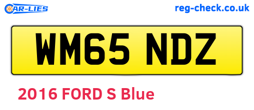 WM65NDZ are the vehicle registration plates.