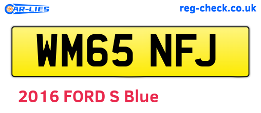 WM65NFJ are the vehicle registration plates.