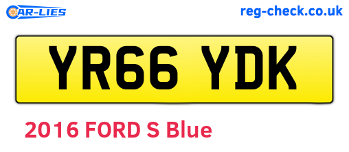 YR66YDK are the vehicle registration plates.