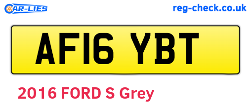 AF16YBT are the vehicle registration plates.