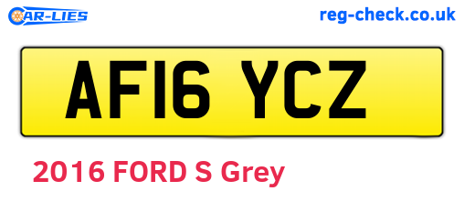 AF16YCZ are the vehicle registration plates.