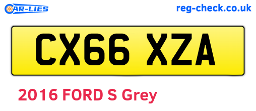 CX66XZA are the vehicle registration plates.