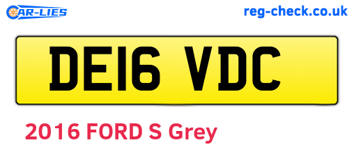 DE16VDC are the vehicle registration plates.