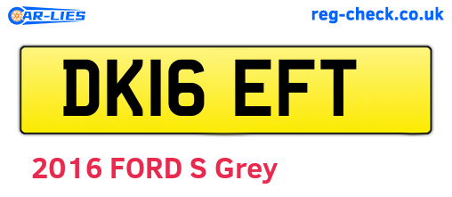 DK16EFT are the vehicle registration plates.