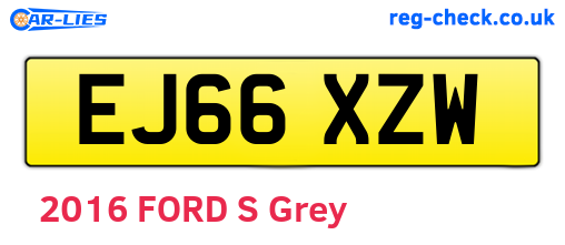 EJ66XZW are the vehicle registration plates.