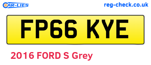 FP66KYE are the vehicle registration plates.