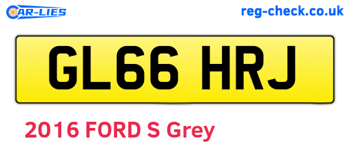 GL66HRJ are the vehicle registration plates.